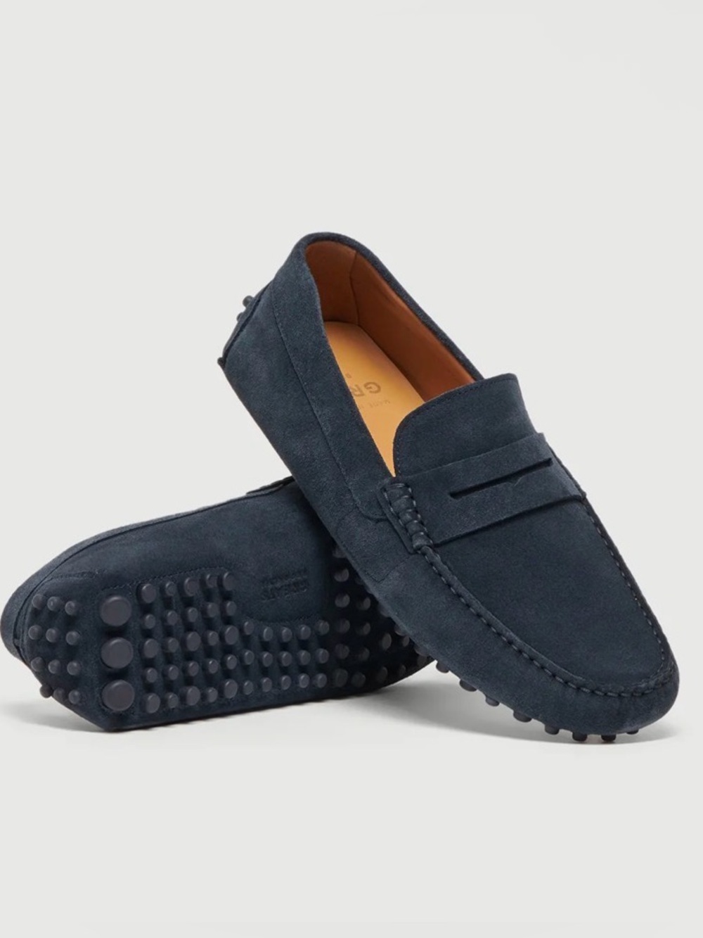Greats Corsa Driver Hand Sewn Penny Loafers Navy Suede Leather Moccasin Men’s 11 - Picture 3 of 12